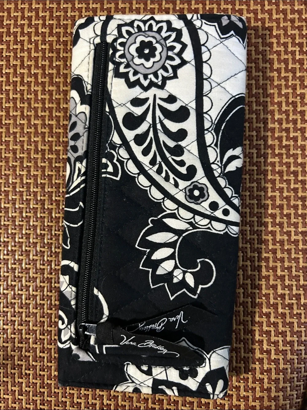 Vera Bradley Black White Gray Quilted Wallet